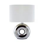 GOLF asztali lámpa E14 CHROME/Fehér